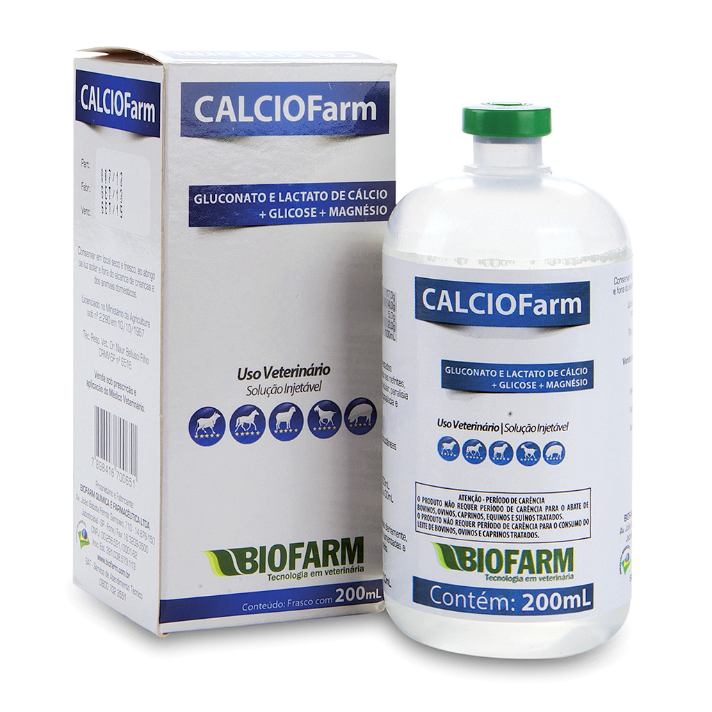 biofvt009 calciofarm soluc a o para equinos e bovinos 200 ml biofarm arkuero