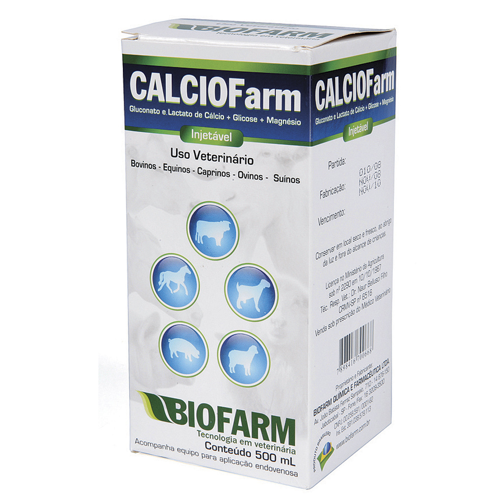 biofvt010 calciofarm soluc a o para equinos e bovinos 500 ml biofarm arkuero